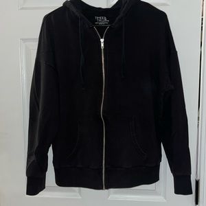 Time and Tru Black zip up